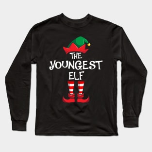 Youngest Elf Matching Family Christmas Long Sleeve T-Shirt